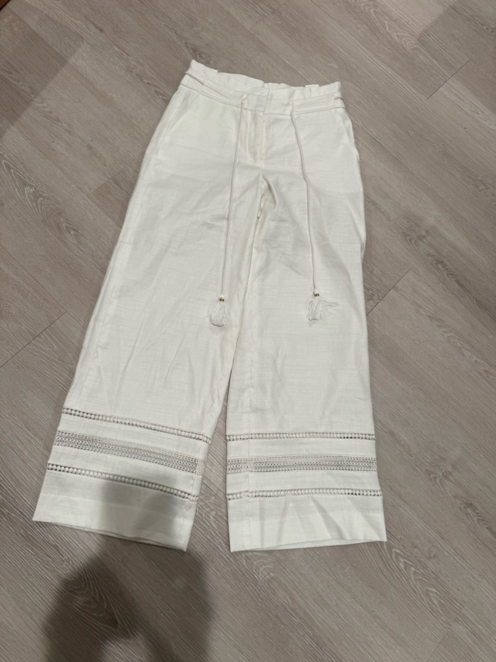 White Wide Leg linen pants